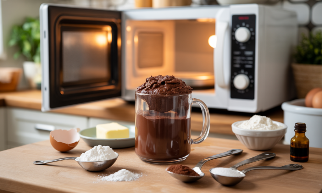 découvrez comment préparer un mug cake au chocolat sans utiliser de balance, idéal pour un goûter rapide et délicieux. une recette simple et gourmande à réaliser en quelques minutes !