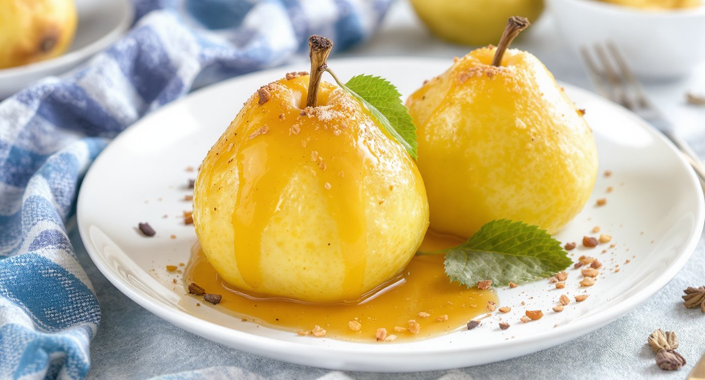 Recette des Poires pochées au sirop d’épices fondantes et parfumées