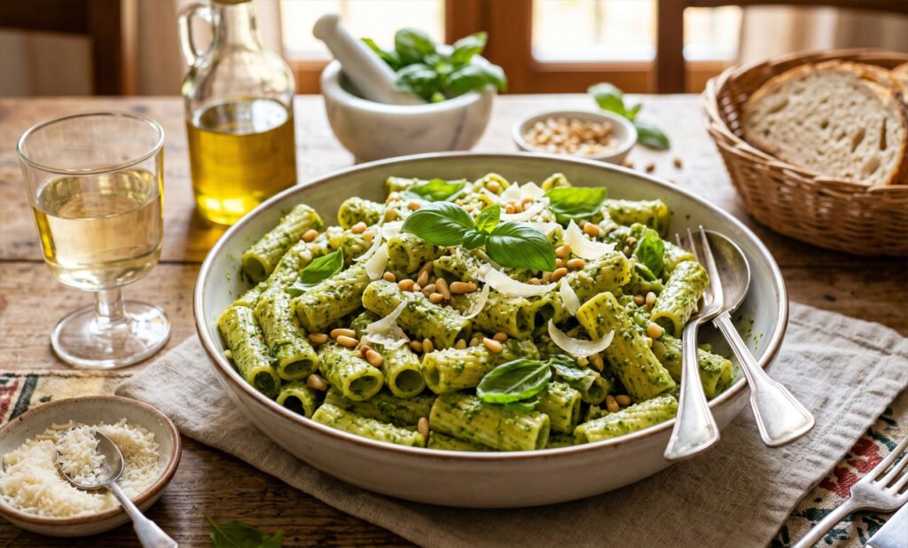 recette des pates au pesto de basilic maison fraiches et parfumees